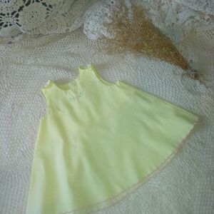 1960s Yellow Sleeveless Baby Dress